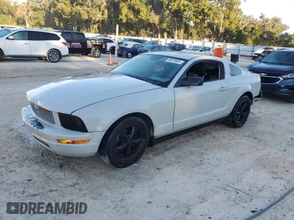 2007 Ford Mustang Deluxe с VIN 1ZVFT80N675269481, выставлен на аукционе Copart как лот 86079585 с пробегом 244 490 миль миль и Списание • Salvage title. История ставок и продаж доступна на DreamBid. Изображение 1.