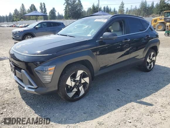 2024 Hyundai Kona Limited с VIN KM8HECA35RU172329, выставлен на аукционе Copart как лот 68555245 с пробегом 11 182 миль миль и Списание • Salvage title. История ставок и продаж доступна на DreamBid. Изображение 1.