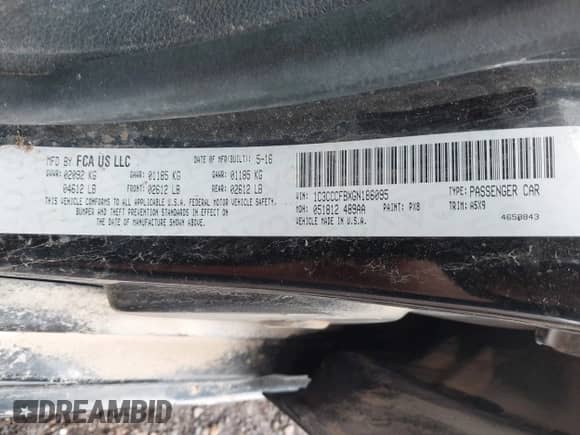 2016 Chrysler 200 Touring with VIN 1C3CCCFBXGN186095, listed as a IAAI auction lot 42130710 with 163,187 mi miles and . Bid and sale history available at DreamBid. Image 9.