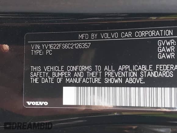 2012 Volvo S60 T5 с VIN YV1622FS6C2126357, выставлен на аукционе IAAI как лот 42411014 с пробегом 118 559 миль миль и . История ставок и продаж доступна на DreamBid. Изображение 9.