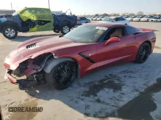 2014 Chevrolet Corvette Z51 2LT z VIN 1G1YK2D71E5118710, wystawiony jako Copart lot #43344675 z przebiegiem 70 057 mil mil oraz Szkoda całkowita • Salvage title. Historia ofert i sprzedaży dostępna na DreamBid. Obrazek 1.