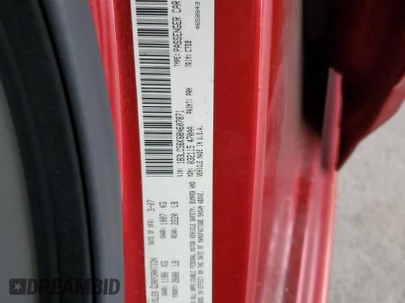 2008 Dodge Avenger SXT с VIN 1B3LC56K68N607871, выставлен на аукционе Copart как лот 67487095 с пробегом 105 451 миль миль и Списание • Salvage title. История ставок и продаж доступна на DreamBid. Изображение 12.