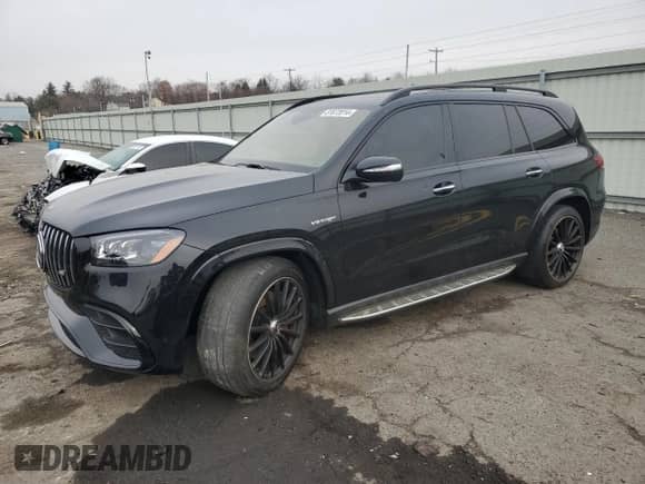 2021 Mercedes-Benz GLS 63 AMG with VIN 4JGFF8KE3MA463875, listed as a Copart auction lot 81672014 with 14,798 mi miles and Salvage title. Bid and sale history available at DreamBid. Image 1.