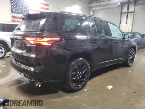2022 Chevrolet Traverse Premier with VIN 1GNEVKKW1NJ130723, listed as a Copart auction lot 45307185 with 17,765 mi miles and Salvage title. Bid and sale history available at DreamBid. Image 3.