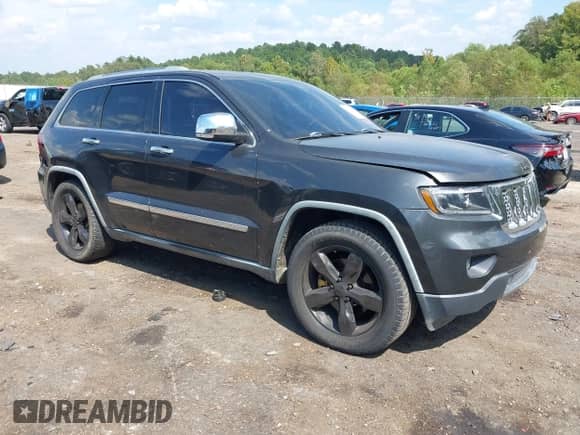 2011 Jeep Grand Cherokee Overland Summit with VIN 1J4RR6GT7BC728944, listed as a IAAI auction lot 43278747 with 193,581 mi miles and . Bid and sale history available at DreamBid. Image 1.