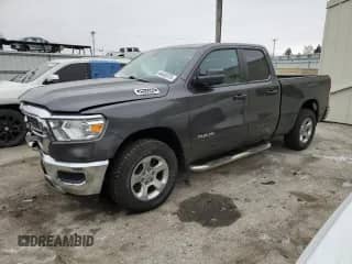 2019 Ram 1500 Tradesman with VIN 1C6SRFCT3KN597441, listed as a Copart auction lot 44445375 with 105,914 mi miles and Salvage title. Bid and sale history available at DreamBid. Image 1.