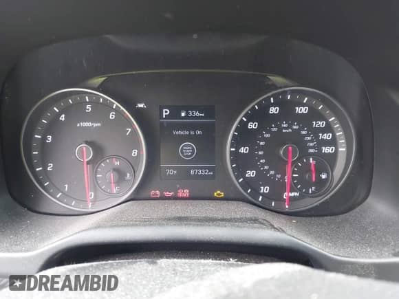 2020 Hyundai Elantra Sport with VIN KMHD04LBXLU061791, listed as a IAAI auction lot 42864666 with 87,332 mi miles and . Bid and sale history available at DreamBid. Image 7.