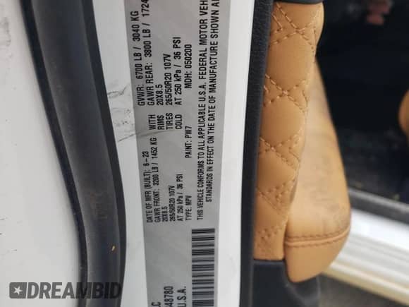 2023 Jeep Grand Cherokee Summit с VIN 1C4RJKEG3P8848780, выставлен на аукционе Copart как лот 60922855 с пробегом 37 630 миль миль и Списание • Salvage title. История ставок и продаж доступна на DreamBid. Изображение 13.