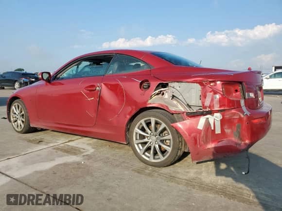 2015 Lexus IS 250 C with VIN JTHFF2C24F2532090, listed as a Copart auction lot 59103565 with 105,877 mi miles and Salvage title. Bid and sale history available at DreamBid. Image 2.
