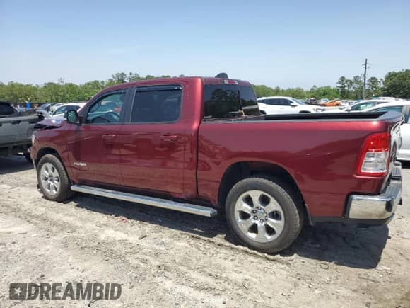 2022 Ram 1500 Lone Star with VIN 1C6RREFT0NN228044, listed as a Copart auction lot 57101745 with 25,480 mi miles and Salvage title. Bid and sale history available at DreamBid. Image 2.
