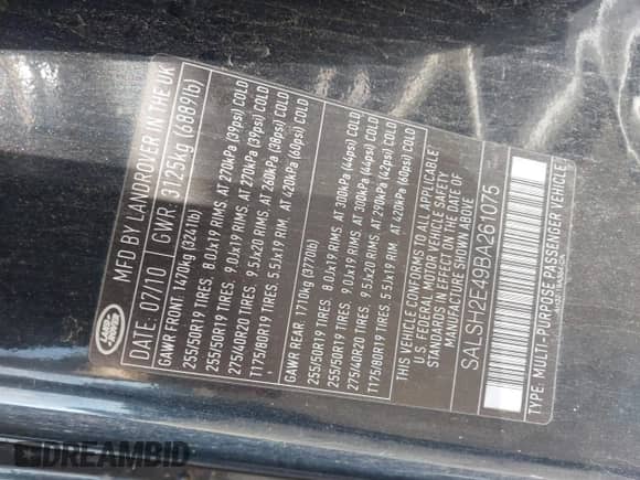 2011 Land Rover Range Rover Sport SC z VIN SALSH2E49BA261075, wystawiony jako IAAI lot #42090166 z przebiegiem 147 346 mil mil oraz . Historia ofert i sprzedaży dostępna na DreamBid. Obrazek 9.