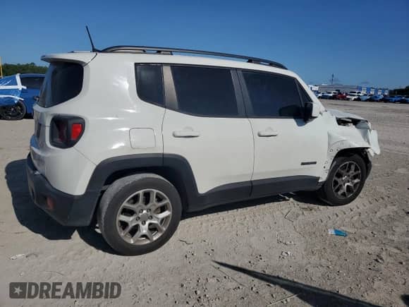 2018 Jeep Renegade Latitude with VIN ZACCJABB4JPJ68490, listed as a Copart auction lot 58223695 with Not provided miles and Salvage title. Bid and sale history available at DreamBid. Image 3.