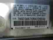 1998 Honda Accord EX z VIN 1HGCG6670WA026599, wystawiony jako Copart lot #59719555 z przebiegiem Nie podano mil oraz Szkoda całkowita • Salvage title. Historia ofert i sprzedaży dostępna na DreamBid. Obrazek 13.