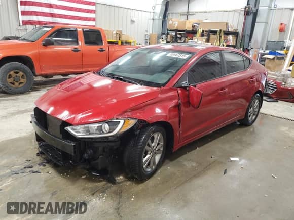 2017 Hyundai Elantra Value Edition with VIN KMHD84LF4HU425531, listed as a Copart auction lot 69667515 with 62,244 mi miles and Salvage title. Bid and sale history available at DreamBid. Image 1.
