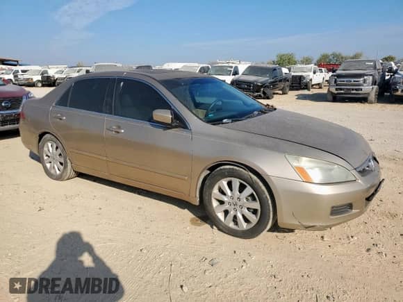 2007 Honda Accord EX-L with VIN 1HGCM665X7A055777, listed as a Copart auction lot 86133775 with 157,163 mi miles and Clean title. Bid and sale history available at DreamBid. Image 4.