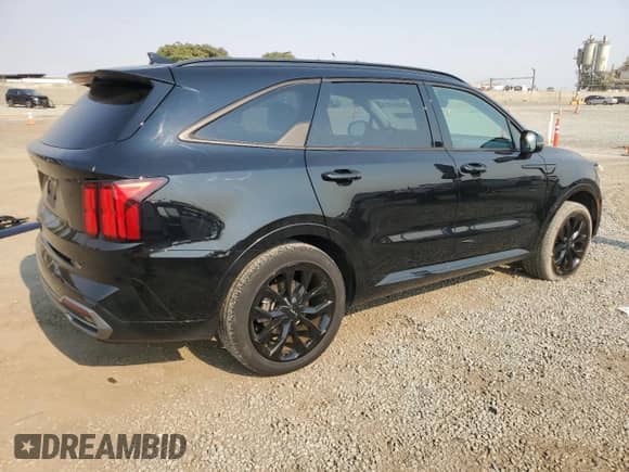 2023 Kia Sorento SX with VIN 5XYRK4LF0PG164183, listed as a Copart auction lot 67320635 with 43,884 mi miles and Salvage title. Bid and sale history available at DreamBid. Image 3.