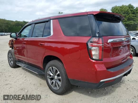 2021 Chevrolet Tahoe LT с VIN 1GNSKNKD3MR225117, выставлен на аукционе Copart как лот 80694225 с пробегом 50 042 миль миль и Списание • Salvage title. История ставок и продаж доступна на DreamBid. Изображение 2.