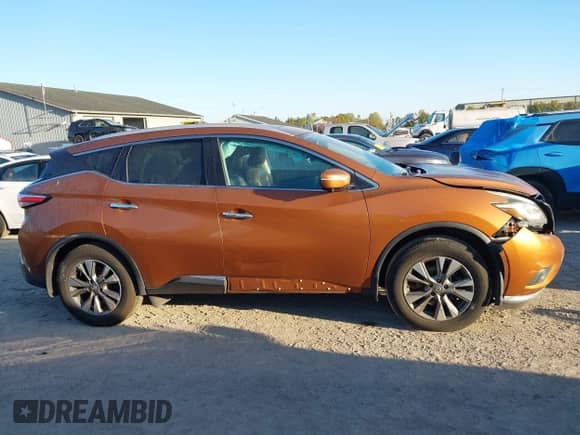 2015 Nissan Murano S with VIN 5N1AZ2MH7FN250803, listed as a IAAI auction lot 43367102 with 153,359 mi miles and . Bid and sale history available at DreamBid. Image 13.
