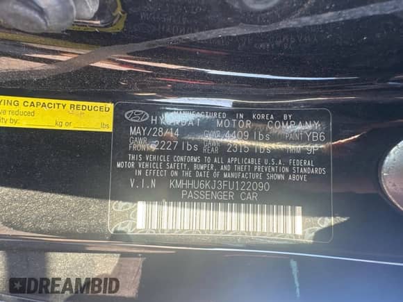 2015 Hyundai Genesis Coupe Ultimate с VIN KMHHU6KJ3FU122090, выставлен на аукционе Copart как лот 44834145 с пробегом 93 798 миль миль и Списание • Salvage title. История ставок и продаж доступна на DreamBid. Изображение 10.