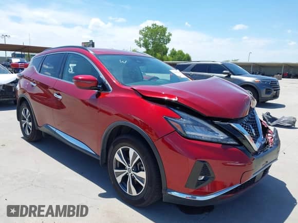 2021 Nissan Murano SV with VIN 5N1AZ2BJ6MC128674, listed as a IAAI auction lot 42807054 with 85,598 mi miles and . Bid and sale history available at DreamBid. Image 1.