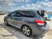 2014 Nissan Pathfinder Platinum with VIN 5N1AR2MN7EC729366, listed as a Copart auction lot 80098135 with 134,557 mi miles and Salvage title. Bid and sale history available at DreamBid. Image 2.