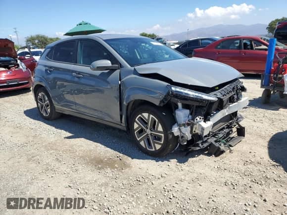 2023 Hyundai Kona SEL with VIN KM8K33AG8PU168738, listed as a Copart auction lot 81264355 with 131,482 mi miles and Salvage title. Bid and sale history available at DreamBid. Image 4.