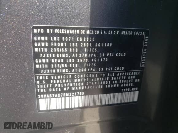 2024 Volkswagen Tiguan Wolfsburg Edition с VIN 3VVAB7AX7RM221769, выставлен на аукционе Copart как лот 65284075 с пробегом 1 433 миль миль и Списание • Salvage title. История ставок и продаж доступна на DreamBid. Изображение 12.