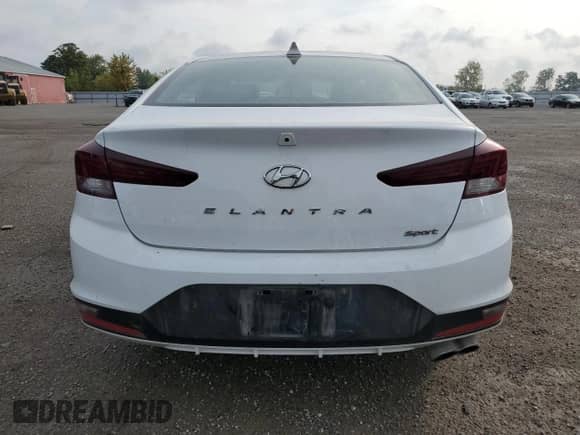 2019 Hyundai Elantra Sport with VIN KMHD04LB5KU826419, listed as a Copart auction lot 81378635 with 92,133 mi miles and Clean title. Bid and sale history available at DreamBid. Image 6.