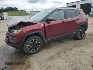 2021 Jeep Compass Trailhawk with VIN 3C4NJDDB0MT590456, listed as a Copart auction lot 66507285 with 72,232 mi miles and Salvage title. Bid and sale history available at DreamBid. Image 1.