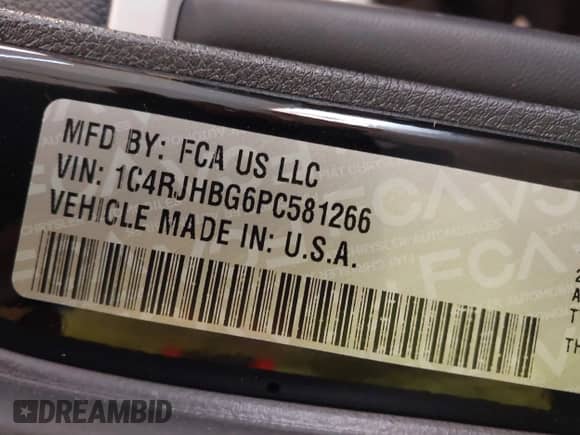 2023 Jeep Grand Cherokee Limited with VIN 1C4RJHBG6PC581266, listed as a IAAI auction lot 42658158 with 28,051 mi miles and . Bid and sale history available at DreamBid. Image 9.