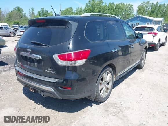 2014 Nissan Pathfinder S z VIN 5N1AR2MM7EC652571, wystawiony jako IAAI lot #42641349 z przebiegiem 208 810 mil mil oraz . Historia ofert i sprzedaży dostępna na DreamBid. Obrazek 4.