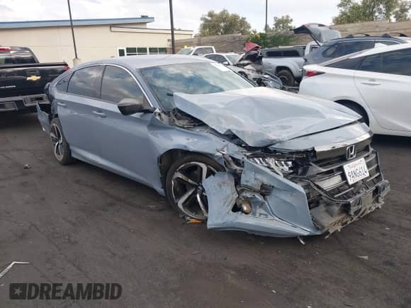 2022 Honda Accord Sport с VIN 1HGCV1F35NA036422, выставлен на аукционе IAAI как лот 42760881 с пробегом 119 066 миль миль и . История ставок и продаж доступна на DreamBid. Изображение 1.