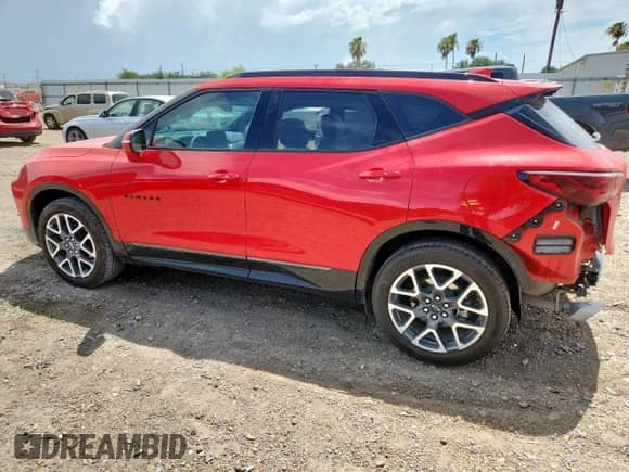 2024 Chevrolet Blazer RS with VIN 3GNKBERS8RS184492, listed as a Copart auction lot 60726905 with 23,774 mi miles and Salvage title. Bid and sale history available at DreamBid. Image 2.