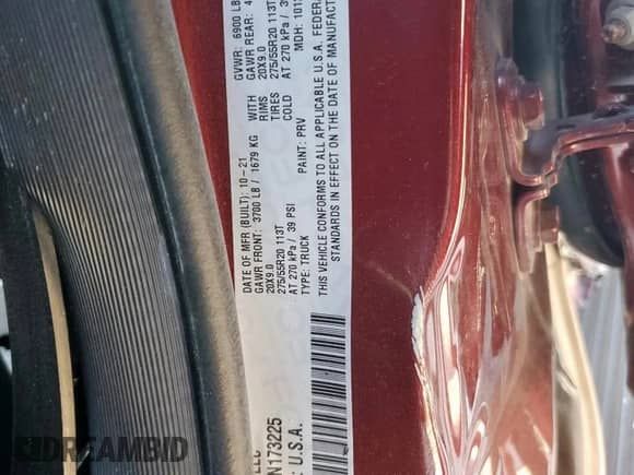 2022 Ram 1500 Laramie z VIN 1C6RREJT3NN173225, wystawiony jako Copart lot #85365155 z przebiegiem 37 331 mil mil oraz Szkoda całkowita • Salvage title. Historia ofert i sprzedaży dostępna na DreamBid. Obrazek 13.