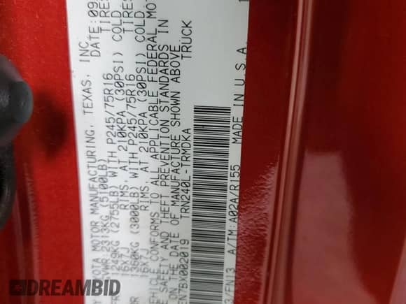 2011 Toyota Tacoma с VIN 5TFPX4EN7BX002019, выставлен на аукционе Copart как лот 82719865 с пробегом 257 934 миль миль и Чистый • Clean title. История ставок и продаж доступна на DreamBid. Изображение 12.