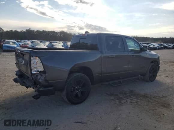 2021 Ram 1500 Big Horn with VIN 1C6RREFM6MN834438, listed as a Copart auction lot 43195865 with 42,010 mi miles and Salvage title. Bid and sale history available at DreamBid. Image 3.