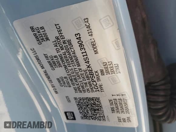 2025 Chevrolet Colorado 2WD Work Truck с VIN 1GCPSBEK4S1139043, выставлен на аукционе Copart как лот 70086015 с пробегом 14 938 миль миль и Списание • Salvage title. История ставок и продаж доступна на DreamBid. Изображение 13.