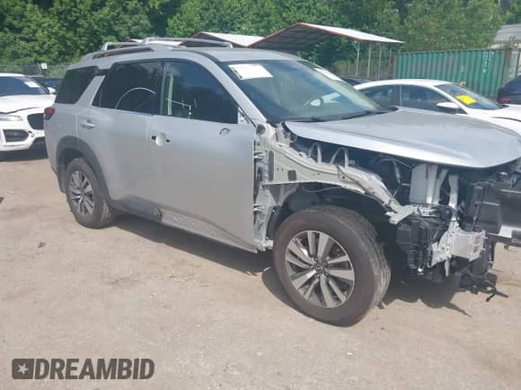 2023 Nissan Pathfinder SL with VIN 5N1DR3CC4PC256001, listed as a IAAI auction lot 42751534 with 34,712 mi miles and . Bid and sale history available at DreamBid. Image 1.