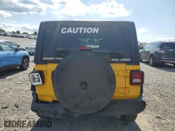 2021 Jeep Wrangler Unlimited Sport with VIN 1C4HJXKN4MW606809, listed as a Copart auction lot 56288484 with 59,561 mi miles and Salvage title. Bid and sale history available at DreamBid. Image 6.