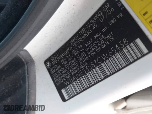 2007 BMW 5 Series 525i с VIN WBANE53587CW65438, выставлен на аукционе IAAI как лот 43200213 с пробегом 237 501 миль миль и . История ставок и продаж доступна на DreamBid. Изображение 9.