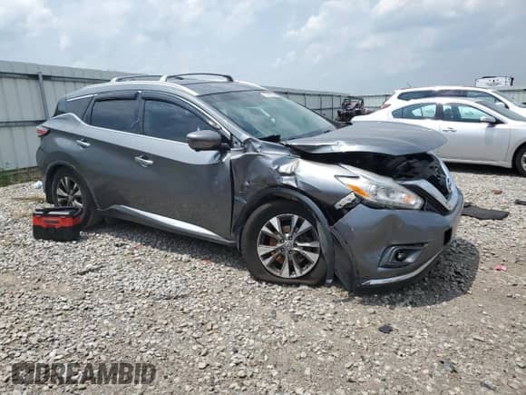 2017 Nissan Murano SL with VIN 5N1AZ2MG5HN150130, listed as a Copart auction lot 59765935 with 135,283 mi miles and Salvage title. Bid and sale history available at DreamBid. Image 4.