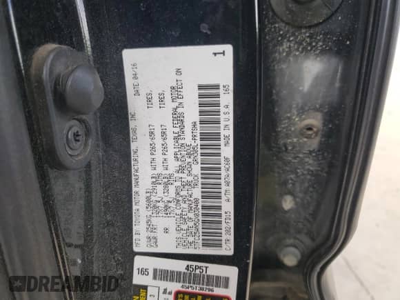 2016 Toyota Tacoma SR z VIN 5TFCZ5AN5GX030400, wystawiony jako Copart lot #65200005 z przebiegiem Nie podano mil oraz Czysty tytuł • Clean title. Historia ofert i sprzedaży dostępna na DreamBid. Obrazek 12.