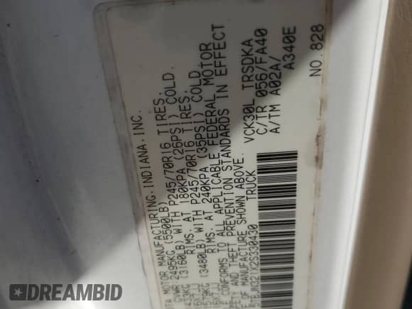 2002 Toyota Tundra z VIN 5TBJN321X2S330430, wystawiony jako Copart lot #48478335 z przebiegiem 216 696 mil mil oraz Szkoda całkowita • Salvage title. Historia ofert i sprzedaży dostępna na DreamBid. Obrazek 12.