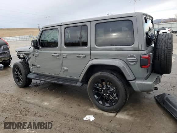 2023 Jeep Wrangler Sahara Altitude with VIN 1C4HJXEG5PW507949, listed as a Copart auction lot 83858664 with 19,967 mi miles and Salvage title. Bid and sale history available at DreamBid. Image 2.