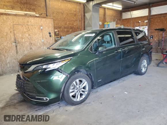 2021 Toyota Sienna Limited z VIN 5TDZSKFC1MS004883, wystawiony jako Copart lot #70192795 z przebiegiem Nie podano mil oraz Szkoda całkowita • Salvage title. Historia ofert i sprzedaży dostępna na DreamBid. Obrazek 1.