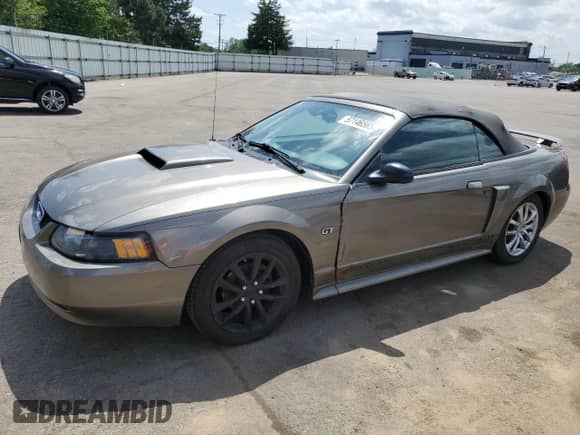2002 Ford Mustang GT Deluxe z VIN 1FAFP45X02F235247, wystawiony jako Copart lot #57146565 z przebiegiem 213 776 mil mil oraz Czysty tytuł • Clean title. Historia ofert i sprzedaży dostępna na DreamBid. Obrazek 1.