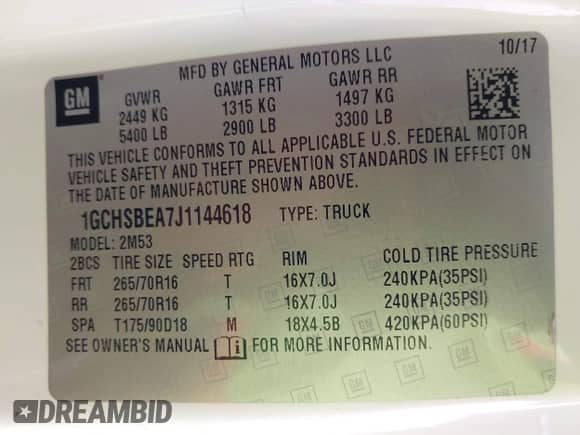 2018 Chevrolet Colorado 2WD Work Truck с VIN 1GCHSBEA7J1144618, выставлен на аукционе IAAI как лот 43366868 с пробегом 148 368 миль миль и . История ставок и продаж доступна на DreamBid. Изображение 9.