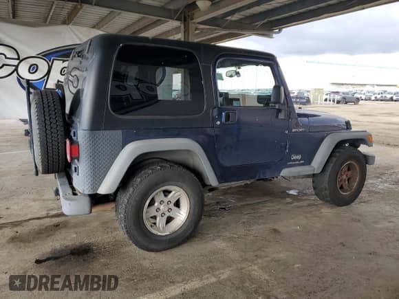 2004 Jeep Wrangler Sport z VIN 1J4FA49S54P742730, wystawiony jako Copart lot #82556025 z przebiegiem 123 091 mil mil oraz Czysty tytuł • Clean title. Historia ofert i sprzedaży dostępna na DreamBid. Obrazek 3.