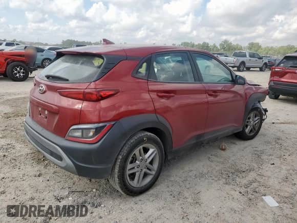 2023 Hyundai Kona SE with VIN KM8K22AB1PU036857, listed as a Copart auction lot 80388705 with 99,889 mi miles and Salvage title. Bid and sale history available at DreamBid. Image 3.
