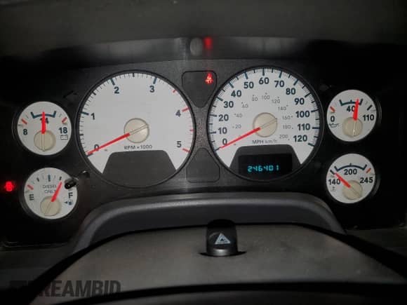 2006 Dodge 3500 Laramie with VIN 3D7LX38C36G195160, listed as a Copart auction lot 83566884 with 246,401 mi miles and Salvage title. Bid and sale history available at DreamBid. Image 9.